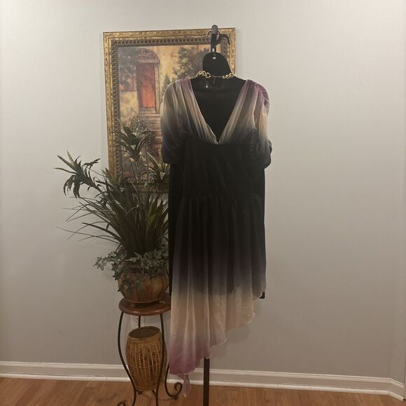 Alexandra Collection Women Tunic XXL Asymmetrical Long Sleeve Rutched Cut Small - Picture 4 of 16